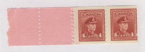 Canada MNH WW2 Stamps;  Strip of 4, w 2 start #267-4c