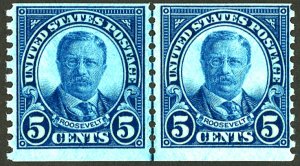 U.S. #602 MINT LINE PAIR OG NH