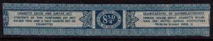  South Africa Used VF 8 3/4 d Cigarette excise & surtax seal