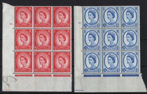 GB 1960 Blue phosphor white paper unmounted mint 2½d one band applied photo cy