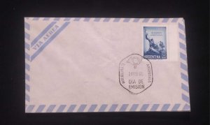 C) 1962, ARGENTINA, AIR MAIL, 150TH ANNIVERSARY OF THE NATIONAL FLAG,