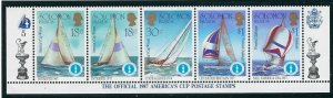 Solomon Is 574a-e MNH 1986 America's Cup (ap8541)