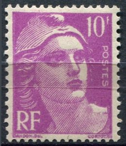 France Sc#600 MH/Unused, 10f brt vio, Marianne (1948)