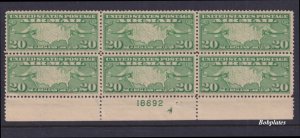 BOBPLATES #C9 Maps Full Bottom Plate Block F18892 XF NH Very Scarce