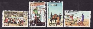 Kenya-Sc#162-5- id2-used set-Flying Doctor service-Planes-1980-