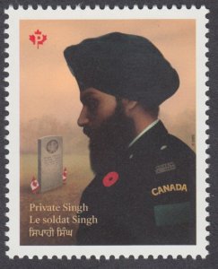 Canada - *NEW* Private Singh (2025), From Stamp Pane - MNH