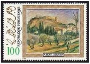 Tunisia 860 two stamps, MNH. Mi 1088. Mediterranean Landscape, by J.Abdul, 1984.