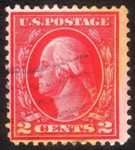 1912, US 2c, Washington, Used, Sc 406