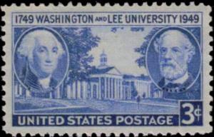 1949 3c Washington & Lee University Scott 982 Mint F/VF NH