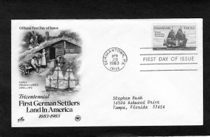 2040 German Immigration, FDC ArtCraft/PCS addressed