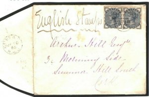 GB IRELAND Cover RARE IRISH TPO 1885 *GS&WRPO* Railway CDS (Wilson #645) R11a