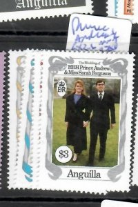 ANGUILLA (P2808B)  ROYAL WEDDING   SC 683-6    MNH 