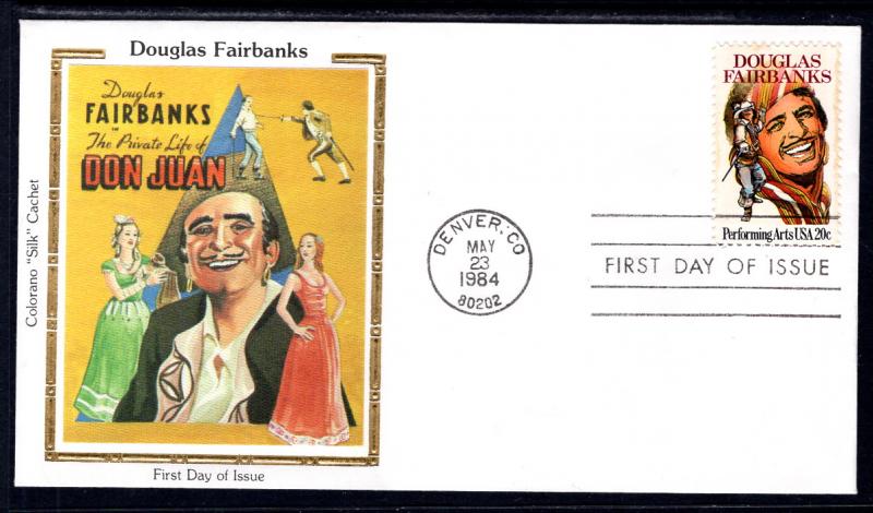 US 2088 Douglas Fairbanks Colorano U/A FDC