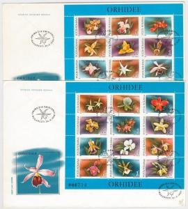 ROMANIA -  POSTAL HISTORY - FDC COVER 1986 : FLOWERS ORCHIDS