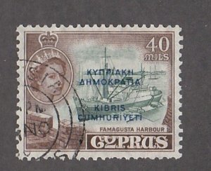 Cyprus # 192, Overprinted Stamp, Used, 1/3 Cat.