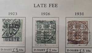 Stamp Denmark 1923-31 Late Fee I1-I3 used