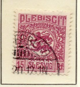 Schleswig Germany 1920 Early Issue Fine Used 15pf. NW-121115