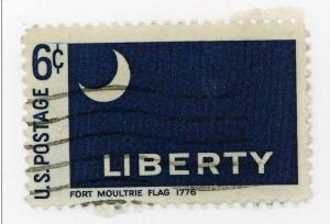 USA 1968 - Scott 1345 used - 6c Historic Flag Fort Moultrie 