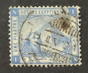 Egypt 1879-1902 Scott 37 used - 1pi, Sphinx & Pyramid