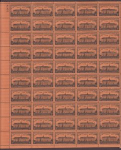 USA, 1083, NASSAU HALL, MINT NH, VINTAGE 1950'S, FULL SHEET OF 50