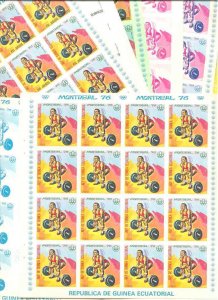 Guinea Eq.Mi.869/ 8 MNH cpl.sheets of 16 Olympic-76/pro