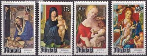 Aitutaki 167-70 (mnh set of 4) Christmas: Dürer paintings (1978)