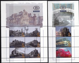 Belgium 2007 - Trains Railway -  MNH S/Sheets