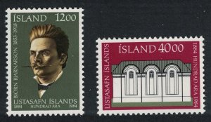 Iceland Centenary of National Gallery 2v 1984 MNH SG#651-652