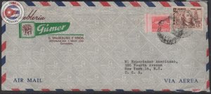 Cuba 1958 Muebleria Gœmer - Furniture Company Cover to NY | CU18897