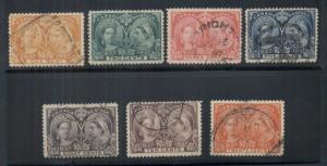 CANADA #51-4,56-7,59  1¢//20¢ Jubilees, all used, Scott $450.00