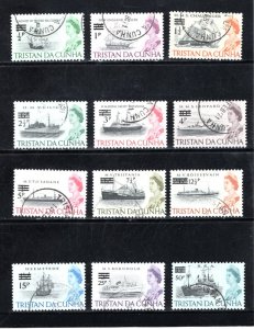 Tristan da Cunha #141-152 VF,  Used  CV $29.10  ....   6550026