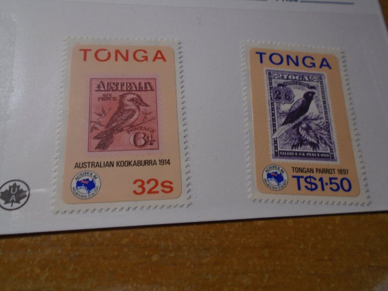 Tonga  #  588-89  MNH  Birds