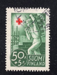 Finland 1941 50p + 5p Mason Semi-Postal, Scott B44 used, value = 80c