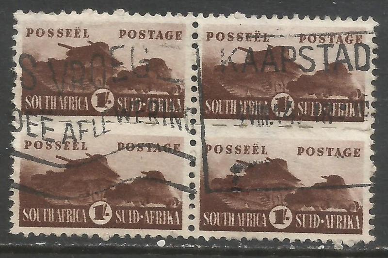 SOUTH AFRICA 97 VFU BLOCK OF 4 W217-2