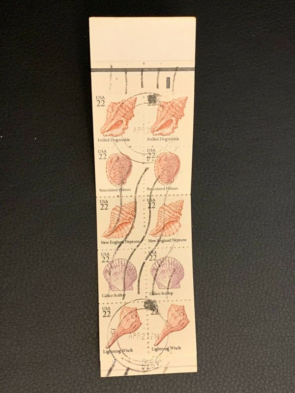 scott BK147 pre-canceled Booklet 1985 Seashells