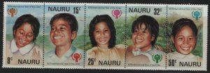 NAURU, 205A, STRIP OF 5, MNH, 1979, International year of the child