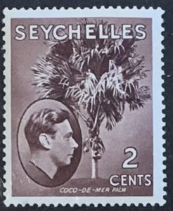 SEYCHELLES 1938/1949 DEFINITIVES 2 CENTS LIGHTLY MOUNTED MINT