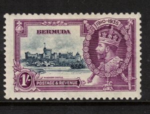 Bermuda #103 (SG #97i) Very Fine Mint Lightly Hinged Kite & Horizontal Log Var