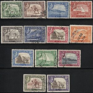 ADEN 1939-48 Sc 16-27a Used KGVI  set of 13, VF