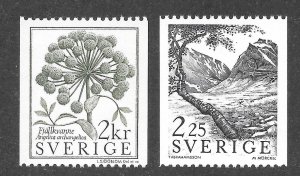 Sweden Scott 1488-89 MNHOG - 1984 Native Trees - SCV $0.90