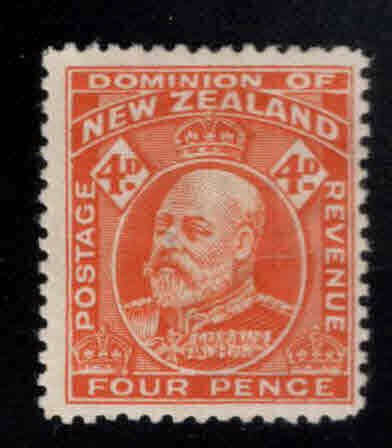 New Zealand Scott 134 KEVII MH* stamp nicely centered fresh color CV $30