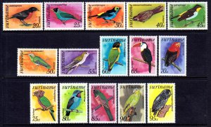 Surinam 1977-85 Birds Complete MNH Set SC C58-C71,C101 SG 860-873 CV £28.65