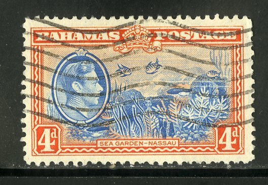 BAHAMAS 106 USED SCV $1.25 BIN .60 MARINE LIFE