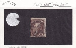 U.S.: Sc #76, 5c Jefferson, Used (S33124)