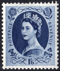 Great Britain #308 1'6 s Queen Elizabeth II: Predecimal Wilding (1953) MNH