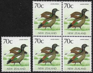 New Zealand #832 Mint Never Hinged Stamp - Wood Duck - Bird - Wholesale X 5