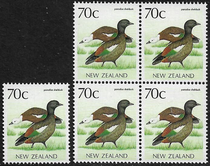 New Zealand #832 Mint Never Hinged Stamp - Wood Duck - Bird - Wholesale X 5