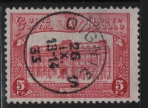 Belgium 1929-30 used Sc Q178 5fr Central Post Office, Brussels Cancel