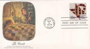 1978,Quilts-The Coverlet, Fleetwood, FDC (E14807)