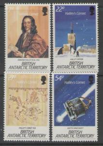 BRITISH ANTARCTIC TERR. SG147/50 1986 APPEARANCE OF HALLEY'S COMET MNH